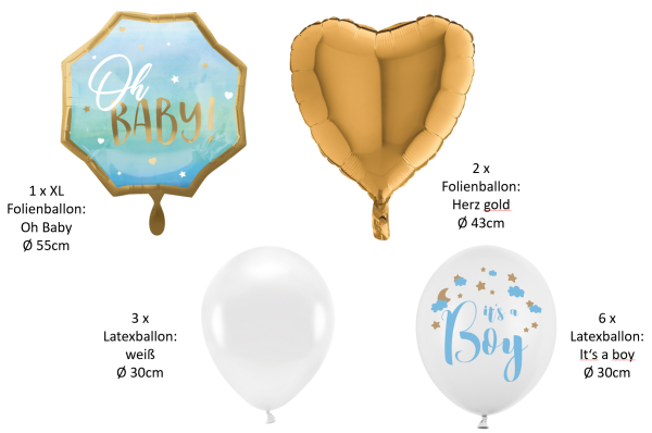 Geburt - SET - Junge: Oh Baby - 12 Stk.